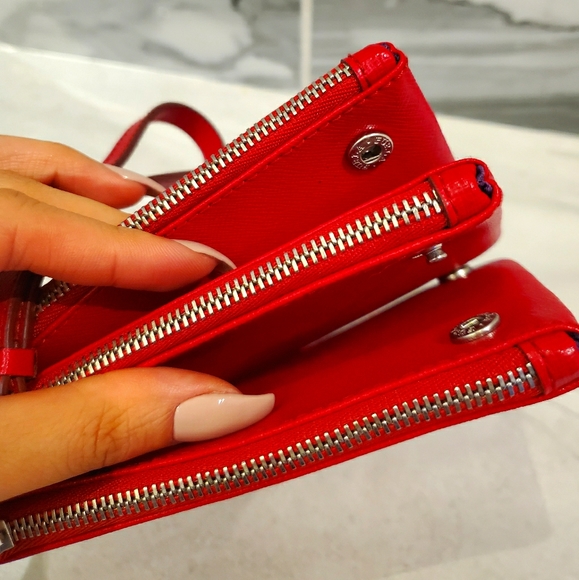 FURLA Red Leather Wristlet - Picture 2 of 4